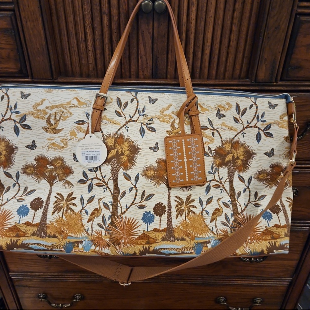Spartina 449 voyager duffel in Ashley River Landscape in Sienna NWT